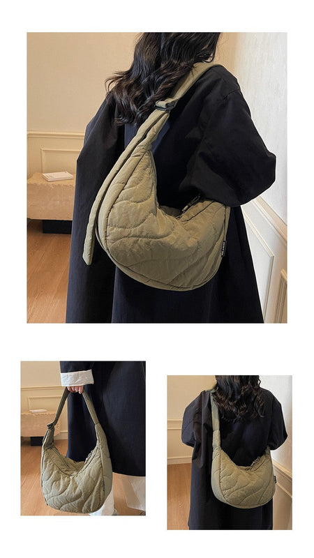 New Commuting Crossbody Bags for Women Fashion Texture and Simple Hobo Shoulder Bag Large Capacity Versatile Bags for Travel