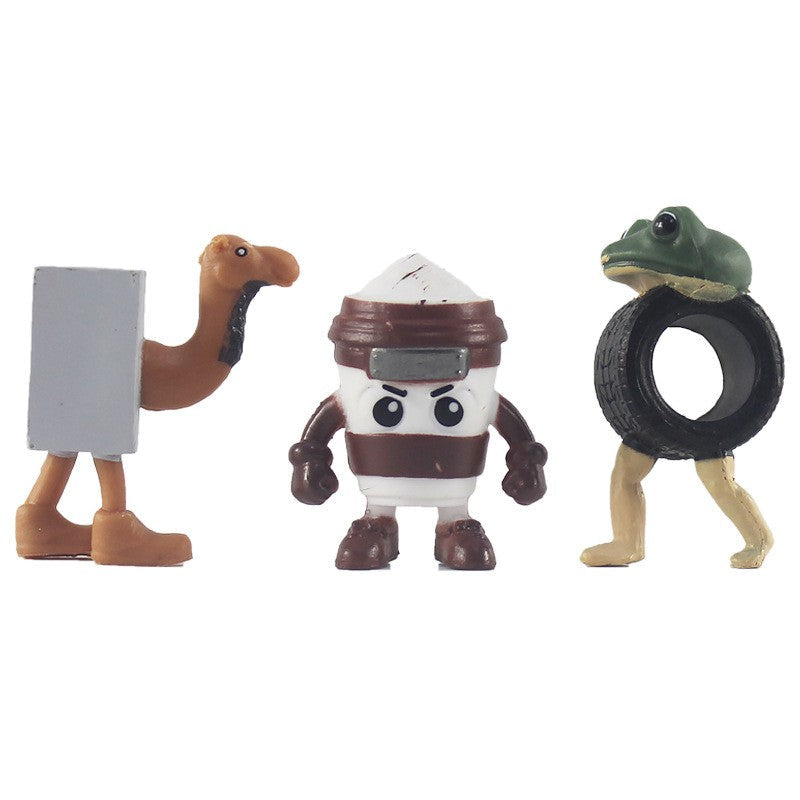 8/24Pcs Fun Italian Brainrot Action Figure Set Tung Tung Sahur Tralalero Tralala Bombardino Crocodilo Figures Model Toy Gifts