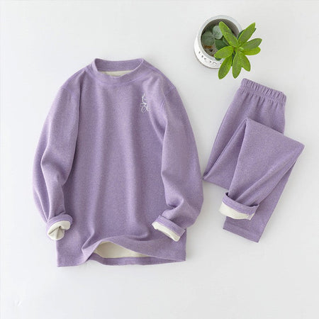 Kids Pajama Sets Autumn Winter Thermal Underwear Suit Girls Boys Cotton Outfits 3-14 Years Teens Clothes No Trace Warm Sleepwear