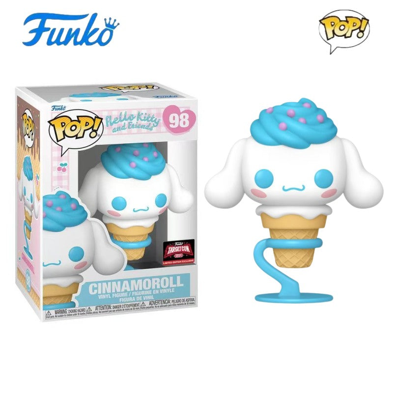 Hello Kitty And Friends Funko Pop Cinnamoroll Vinyl Figure Exclusive #118 Bow Collecti Action Model Girl Gifts Statue Doll Toys