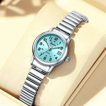 LIGE Sunkta Elegant Fashion Woman Watch Classic Luxury Auto Date Waterproof Simple Stainless Belt Watches for Women Montre Femme
