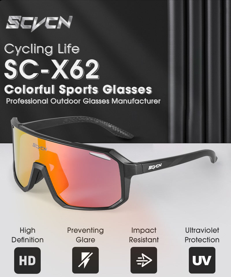 SCVCN Cycling Glasses Bike Mountain Bicycle Hiking Camping Golf UV400 Sunglasses Sport Protection Glasses for Men Women Baseball