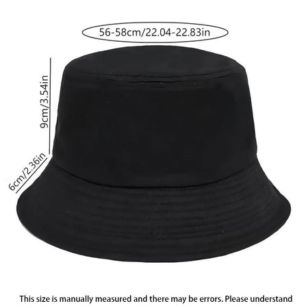 N Letter Cotton Bucket Hat for Men Women Adjustable Simple Style Fishing Cap Soft Sun Protection Outdoor Casual Daily Hat Gift