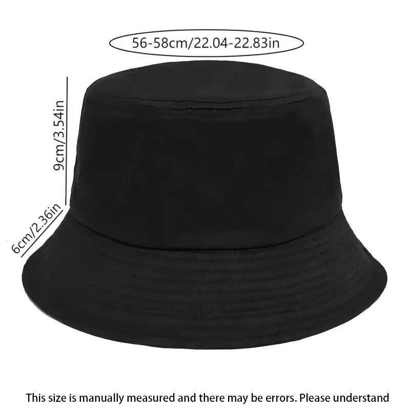 N Letter Cotton Bucket Hat for Men Women Adjustable Simple Style Fishing Cap Soft Sun Protection Outdoor Casual Daily Hat Gift