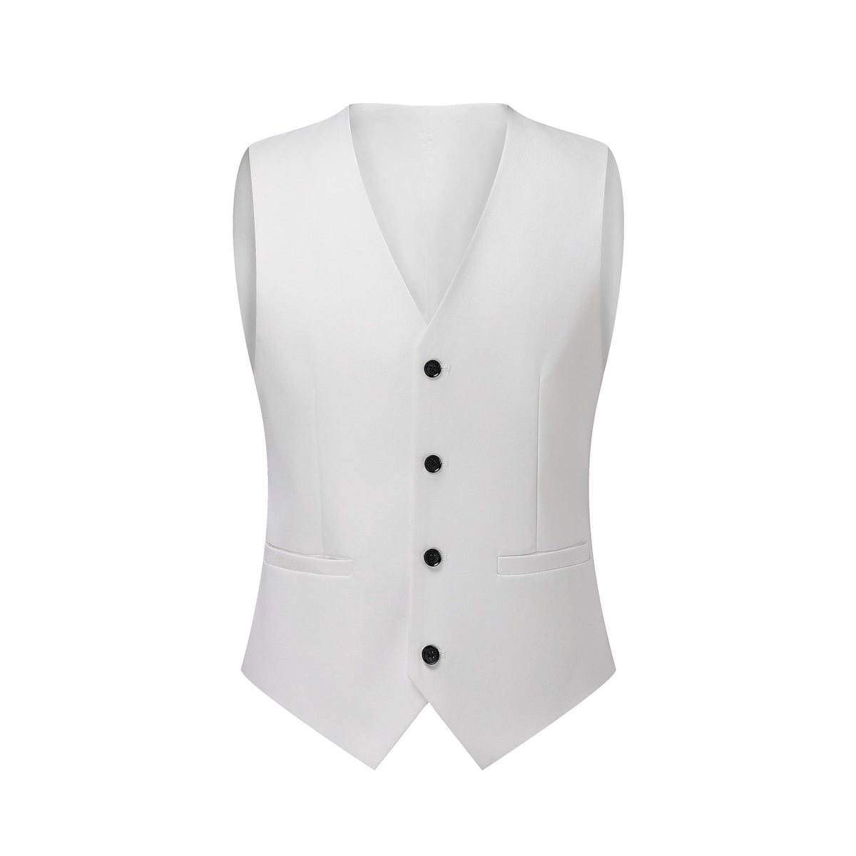 Men's Three-Piece White Suit, Anti-Wrinkle, No-Iron, Anti-Stick Fur Business Formal Suit, Four-Season Workplace Work Clothing Dr