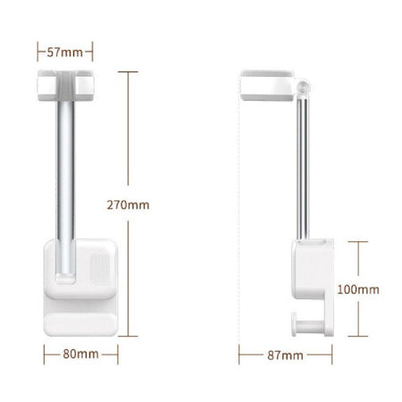 Angle Adjustable Hair Dryer Holder Non-Drilling Wall-Mounted Hair Dryer Stand For Bathroom Free-hand Lazy Storage Rack Shelf