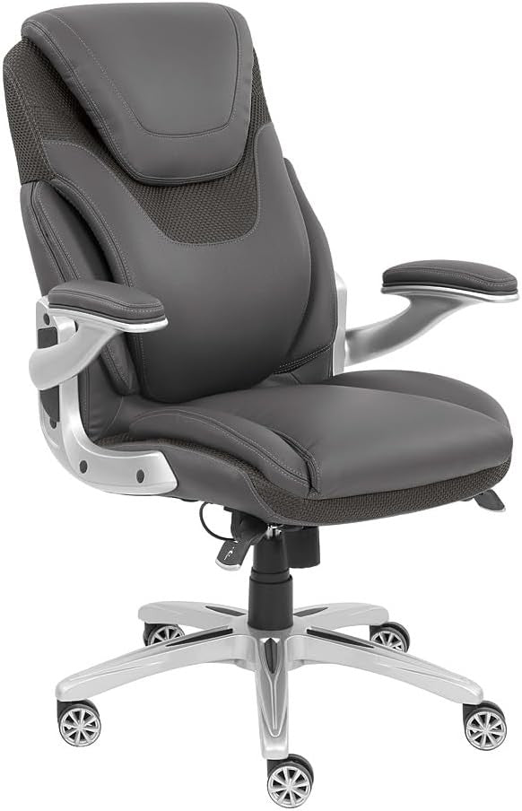 signature series Avanti Ergonomic Executive Office Chair with Flip up Arms and Lumbar Support - Ideal for Home, Study - Modern