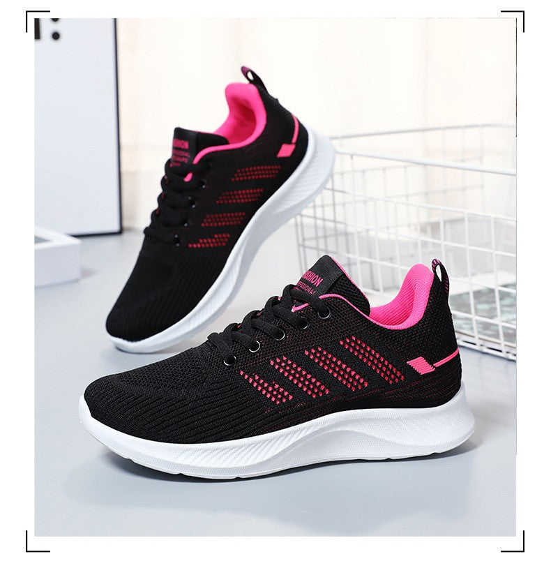 Litfun Women's Casual Sports Shoes Fashion Female Soft Bottom Sneakers Breathable Mesh Running Shoes Leisure Light Flats Shoes
