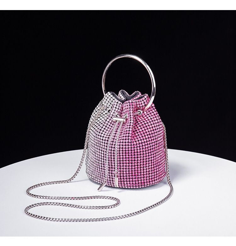 Women's bag 2024 a w bucket bags Women's inlaid diamond bag Fashion dinner women luxury single shoulder designer handbags
