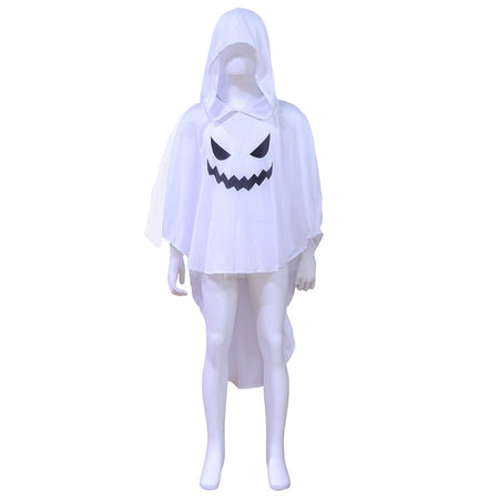 New Halloween Adult Funny Cape White Ghost Cloak Glowing cloak in the darkness Cosplay Costume Masquerade Carnival Cloak