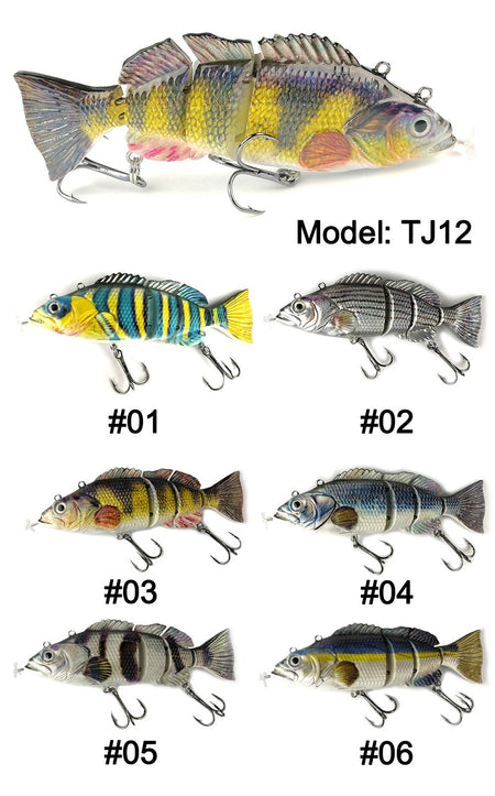 Robotic Swimming Lures 130mm 4 Segements Swimbait 35/54g Fishing Auto Electric Wobblers USB Rechargeable LED Light For Bass Pike