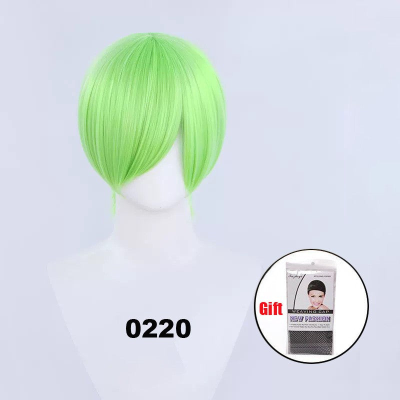 Snoya 30cm synthetic short Wig purple blue red yellow high temperature fiber Wig Costume Party Cosplay Wig 23 colors