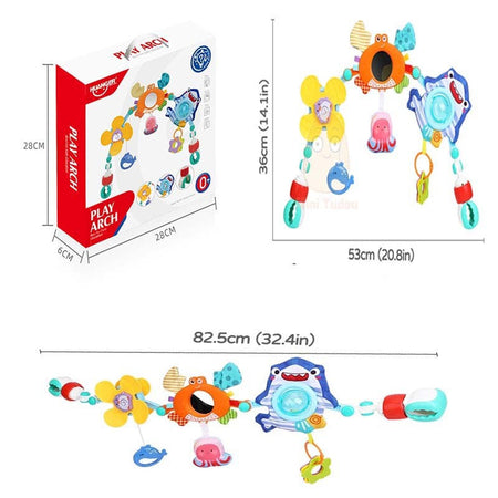 Baby Toy Toddler Cribs Cradles Hanging Bell Baby Stuff Newborn Stroller Stroller Play Arch Bed Toys for Babies 0 12 Months
