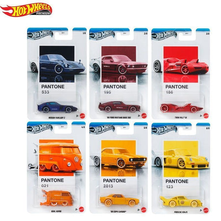 Genuine Hot Wheels Silver Series Pantone Artsy Set Porsche/Camaro/Kombi/Mustang/Nissan 1:64 Diecast Vehicle Alloy Car Model Gift