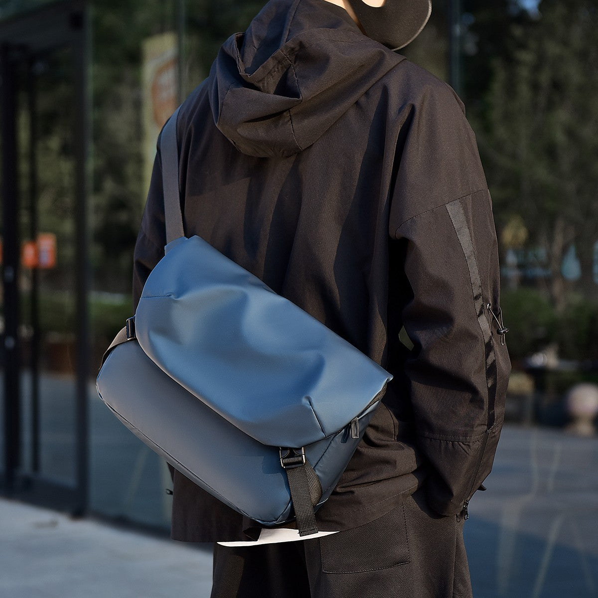 Minimalist Black Men's Shoulder Bag Male High Quality Waterproof Briefcase Crossbody Bag Business Style Messenger Bags for Men