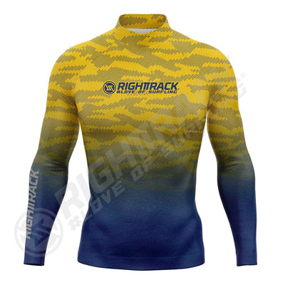 New Men's Surfing Shirt Camouflage Gradient Lycra Rashguard RIGHTTRACK Surf Sportswear Beach UV Protection Swimwear UPF50+