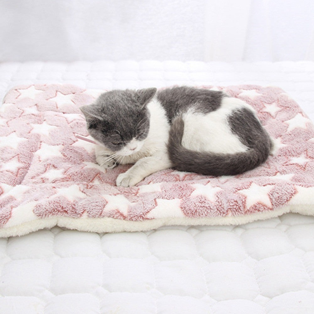 Pet Sleeping Mat Warm Dog Bed Soft Fleece Pet Blanket Cat Litter Puppy Sleep Mat Lovely Mattress Cushion for Small Large Dogs
