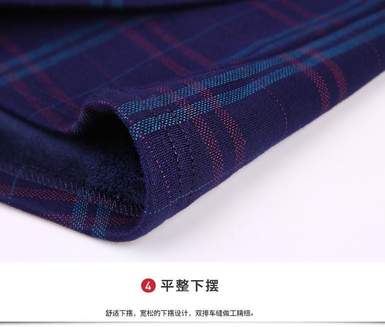 2025 Men's Winter Warm Long Sleeve Plaid Shirts Flannel Fur Lined Thick Formal Shirts Fleece Casual Shirt for Men Dress Shirts