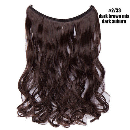 BENEHAIR Synthetic Invisible Wire No Clips In Hair Extensions Secret Fish Line Hairpieces Hair Extensions Fake Hair For Women