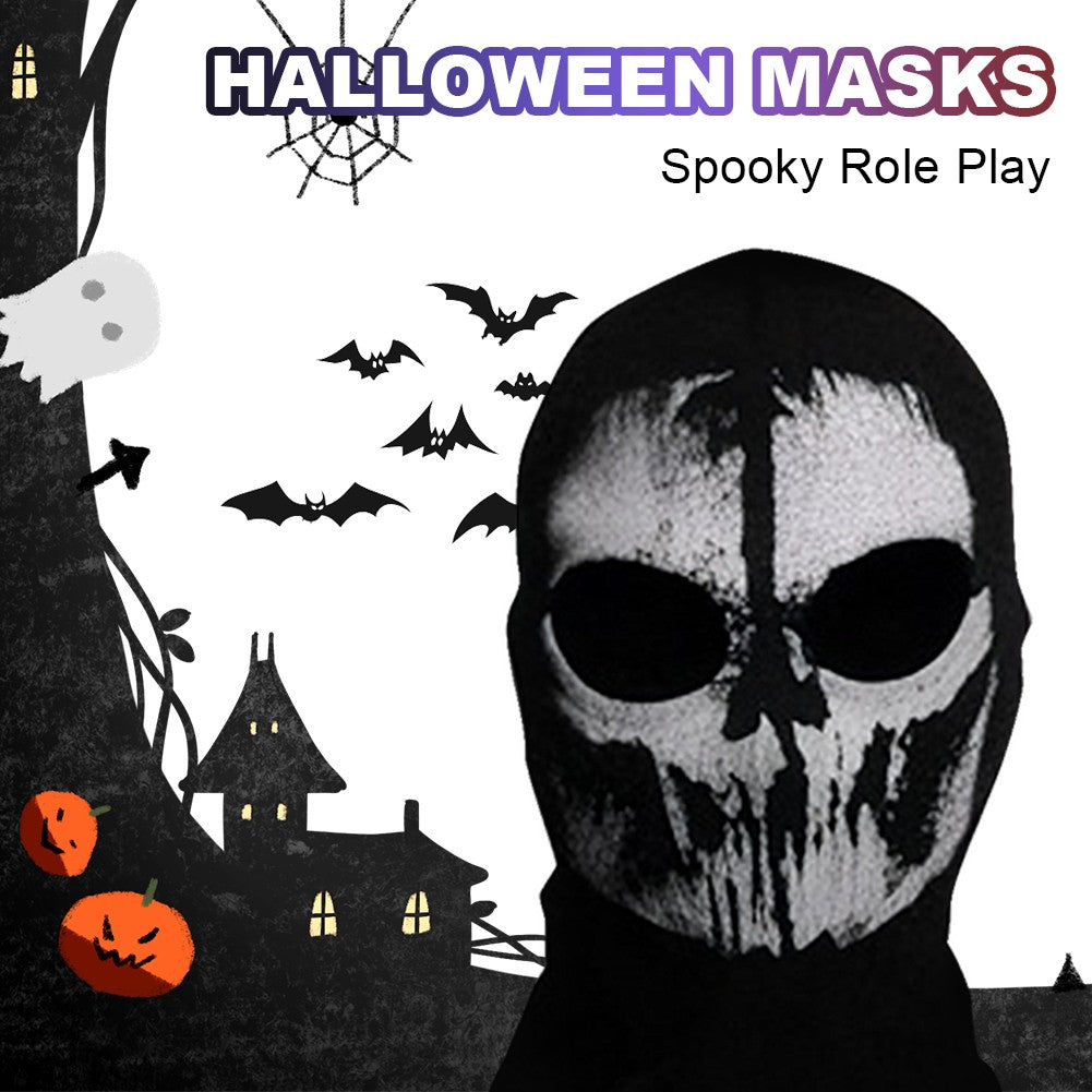 Halloween new mask Black Mask Balaclava Beanies Hats Men Ghost Skull Full Face Warmly Mask Hood Beanie Ggorros Hombre Casquette