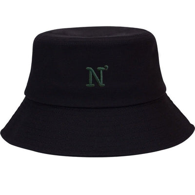 N Letter Cotton Bucket Hat for Men Women Adjustable Simple Style Fishing Cap Soft Sun Protection Outdoor Casual Daily Hat Gift