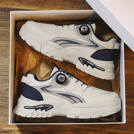 Autumn New Men's Sneakers Versatile High-Top Trendy Thick-Soled Running Shoes Casual Fashion Shoes Suitable for Outdoor Sports