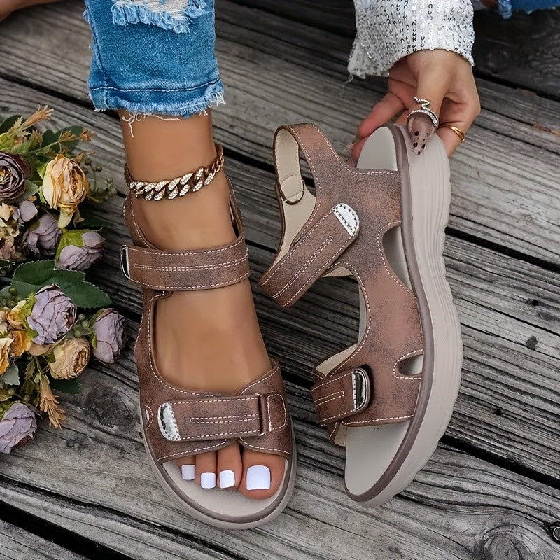 2025 New Summer Sandals Travel Women Shoes New Sandal Sole Durable Sandal Ladies Outdoor Beach Slippers Platform Sandals