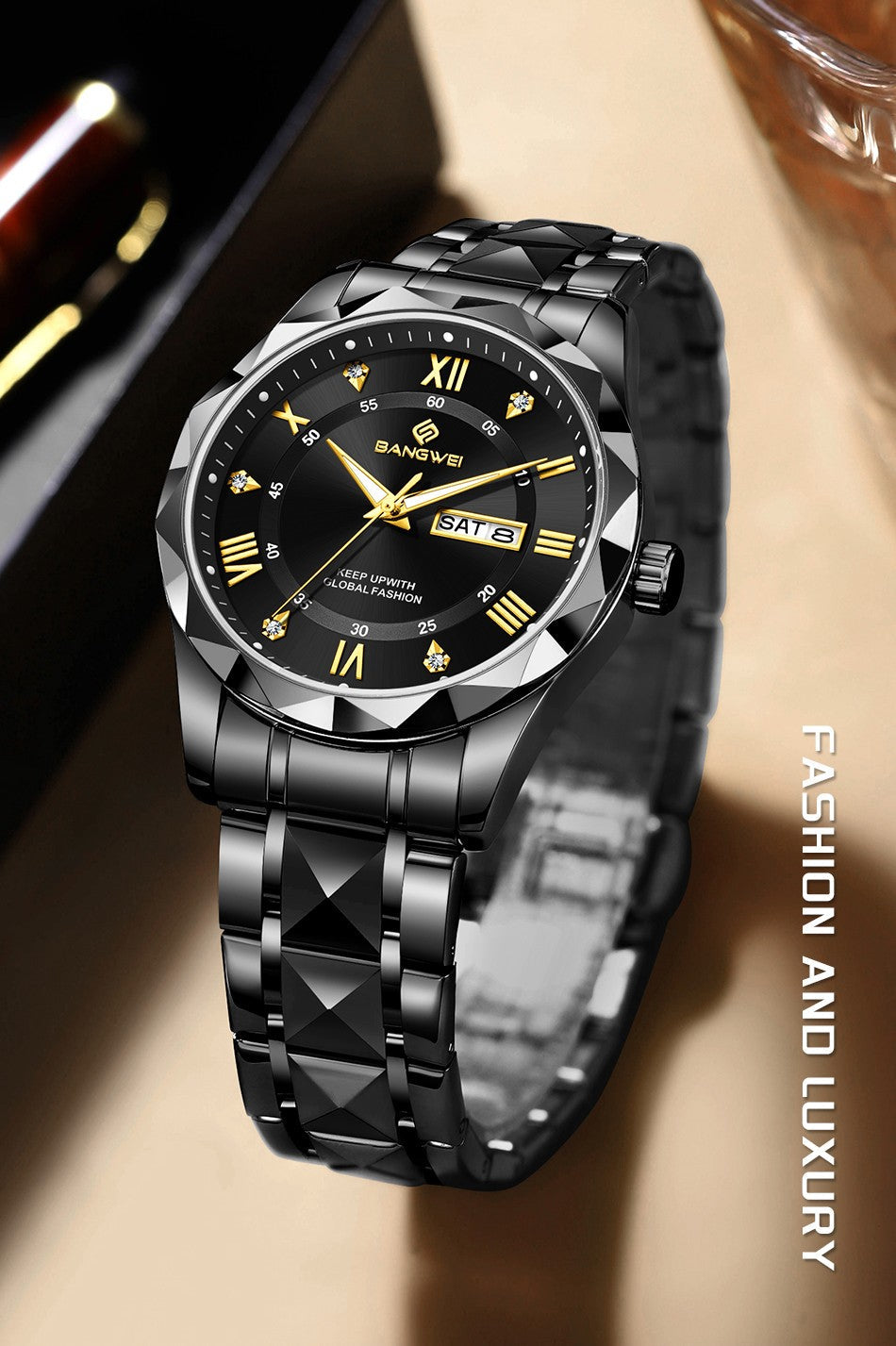 BANGWEI Woman Watch Luxury Elagant Classic Fashion ClockBusiness Casual Date Stainless Waterproof Luminous Quartz Ladies Watches