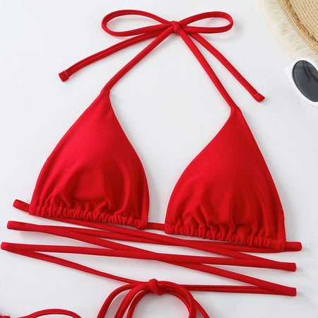 Sexy Micro Bikini 2025 Criss Cross Swimwear Bandage Woman Swimsuit Female Thong Bikinis Set 2 Piece Women Bathing Suit Beachwear