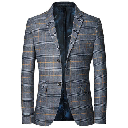 New Spring Men Formal Wear Plaid Blazers Jackets Man Business Casual Suits Coats Quality Male Slim Fit Blazers Jackets Coats 4XL