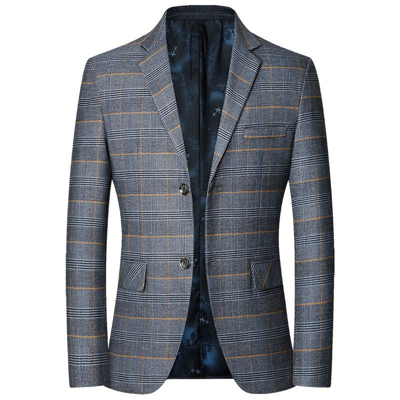 New Spring Men Formal Wear Plaid Blazers Jackets Man Business Casual Suits Coats Quality Male Slim Fit Blazers Jackets Coats 4XL