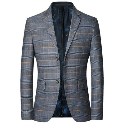New Spring Men Formal Wear Plaid Blazers Jackets Man Business Casual Suits Coats Quality Male Slim Fit Blazers Jackets Coats 4XL