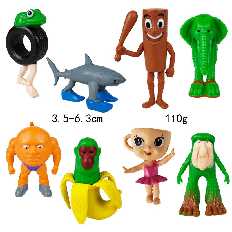 Italian Brainrot Tung Sahur Figure Toy Tralalero Tralala Figures Bombardino Crocodilo Shimpanzini Bananini Model Decor Doll Gift