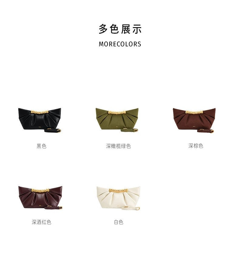 2025 Summer New Evening Handbag For Women Wrinkled Metal Fashion Bag Clutchs ????? ??????? ????????? ??????? ??????? Sac à Main