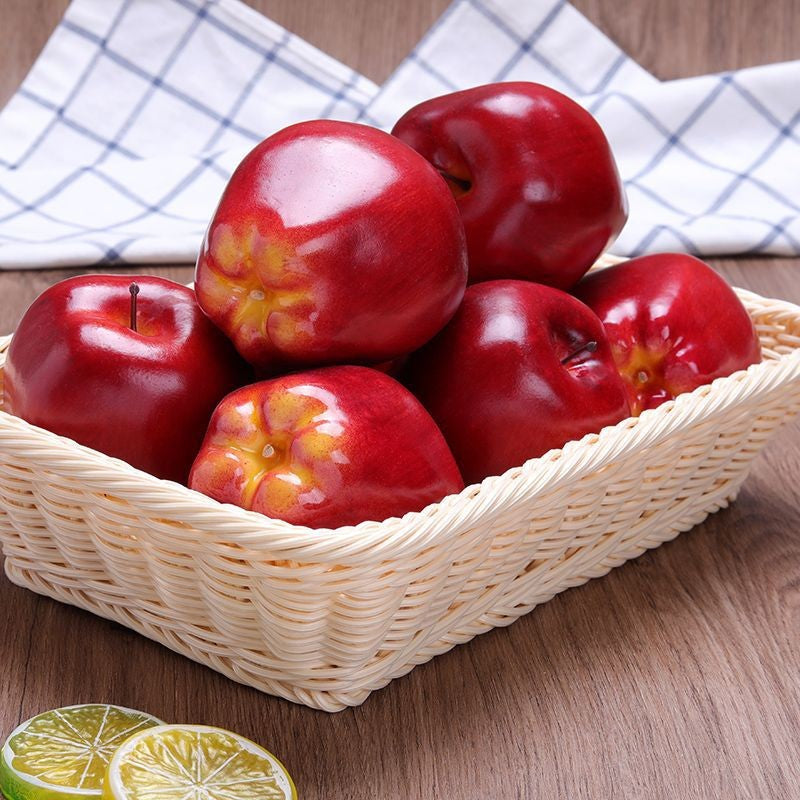 5PCS 8x9.5cm Artificial Fruit Fake Apple Food Photography Props Christmas Halloween Party Home Decoration Fake Fruits Ornaments