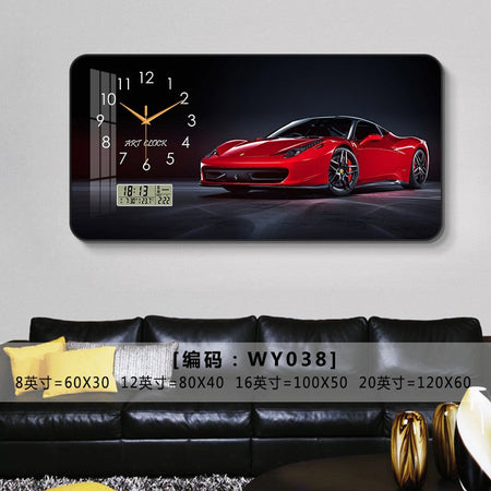 Car Clock Living Room Creative E-sports Room Silent Clock Auto Repair Beauty Shop Personality Art Decorative Painting Wall Clock
