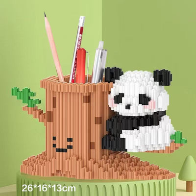 Capybara Building Block Pen Holder Multi-Function Desk Organizer for Office Supplies Cosmetics Birthday Gift Desktop Decoration