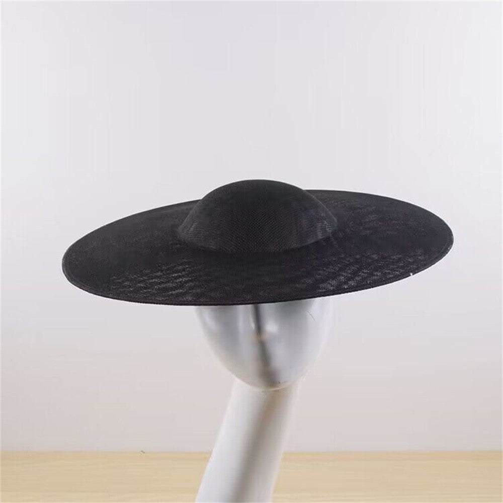 40CM Fascinators Base Marron Big Pillbox Cap Wedding Millinery Supplies DIY Hair Accessories Hat Women Kenducky Church Headpiece