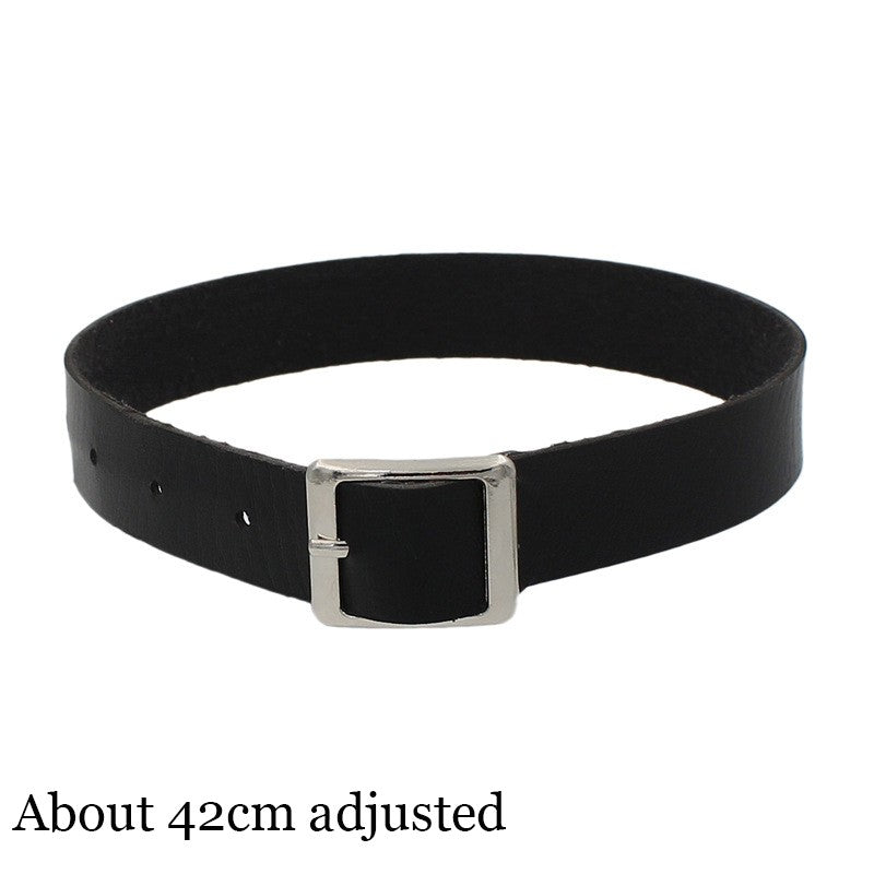 Woman Black Punk Choker Collar Necklace Sexy PU Leather Heart Lock Key Spike Chocker Gothic Cosplay Accessories Party Jewelry