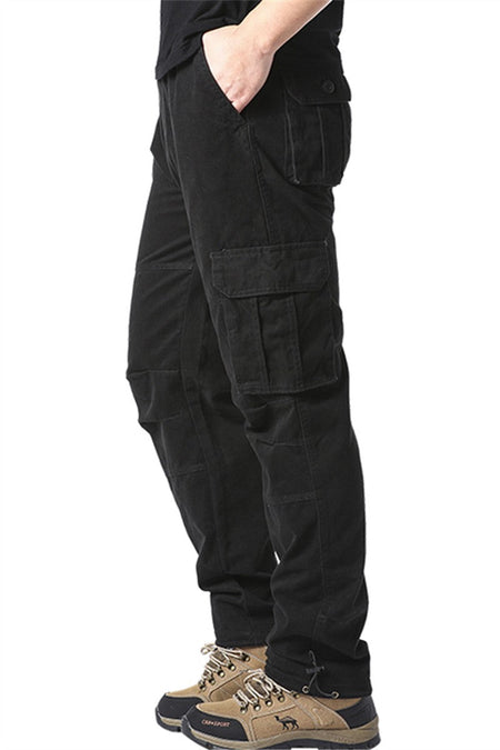 Big Size Men's Casual Sports Pants Stretch Waist Tactical Cargo Pants Man Hiking Pants Joggers Cotton Trousers