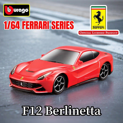 Bburago 1:64 Ferrari Enzo Replica Car Model Scale F40 F50 458 488 296 Diecast Traffic Miniature Art Figure Kid Boy Toy