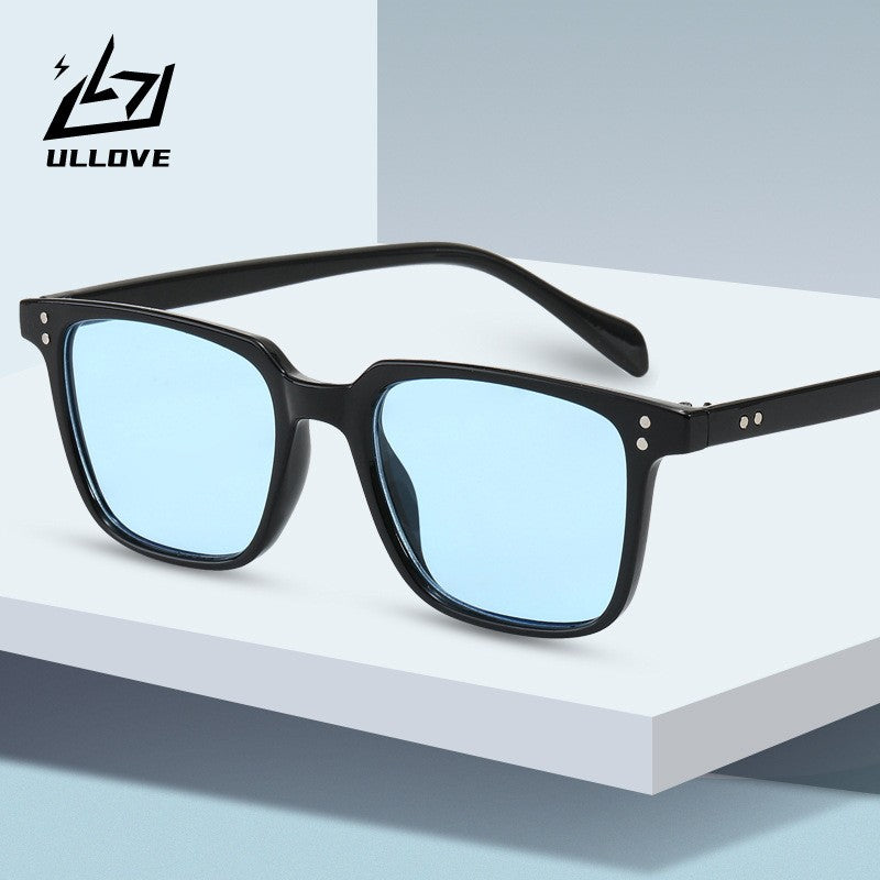 rectangle Rivet Tony Stark Sunglasses women men 2022 brand designer fashion Iron Man Glasses vintage oculos de sol masculino