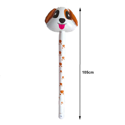 1/3/5pcs Inflatable Animal Theme Horsehead Stick Cowboy Giraffe Elephant Unicorn Cartoon Animal Baby Birthday Party Supplies