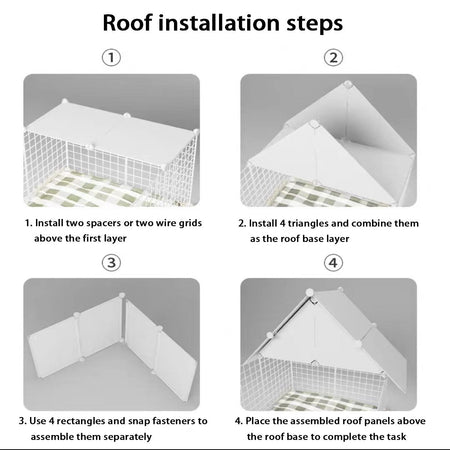 Cat Cage, Cat Villa, Indoor Luxury Cat Nest, Household with Toilet, Can Hold Litter Box, Kitten Cat House, Three-Story Cat House