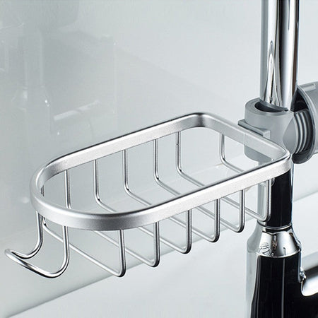 Bathroom Faucet Storage Rack Shower Shampoo Soap Holder Adjustable Kitchen Sink Rag Sponge Drain Rack Bathroom Accessories