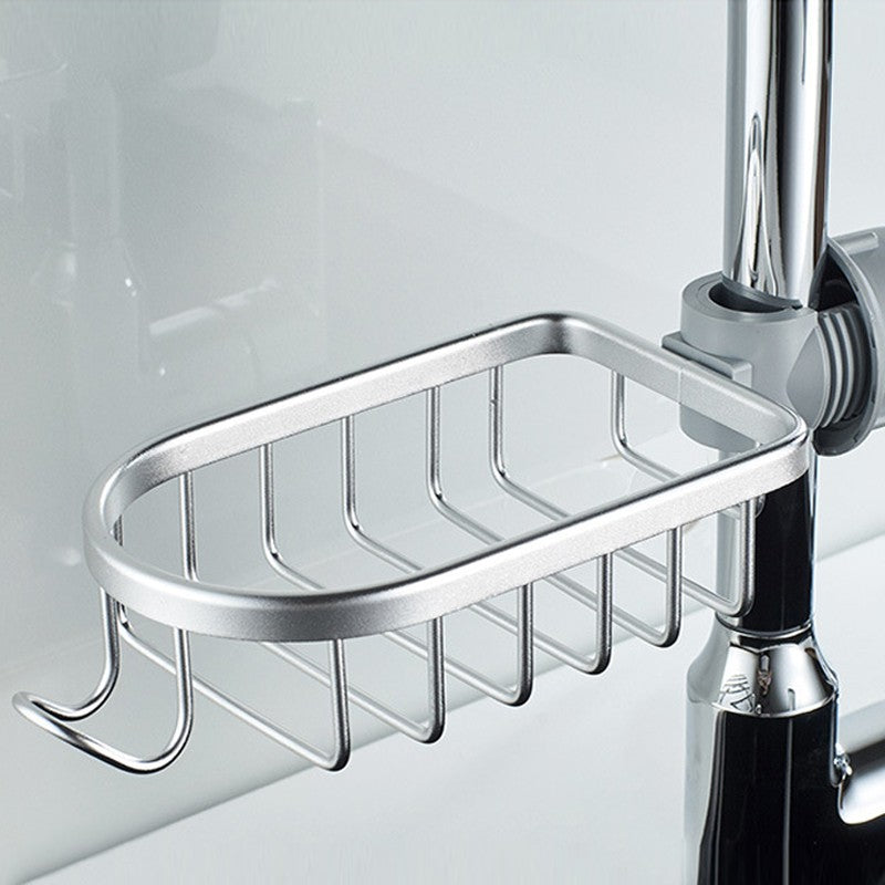 Bathroom Faucet Storage Rack Shower Shampoo Soap Holder Adjustable Kitchen Sink Rag Sponge Drain Rack Bathroom Accessories