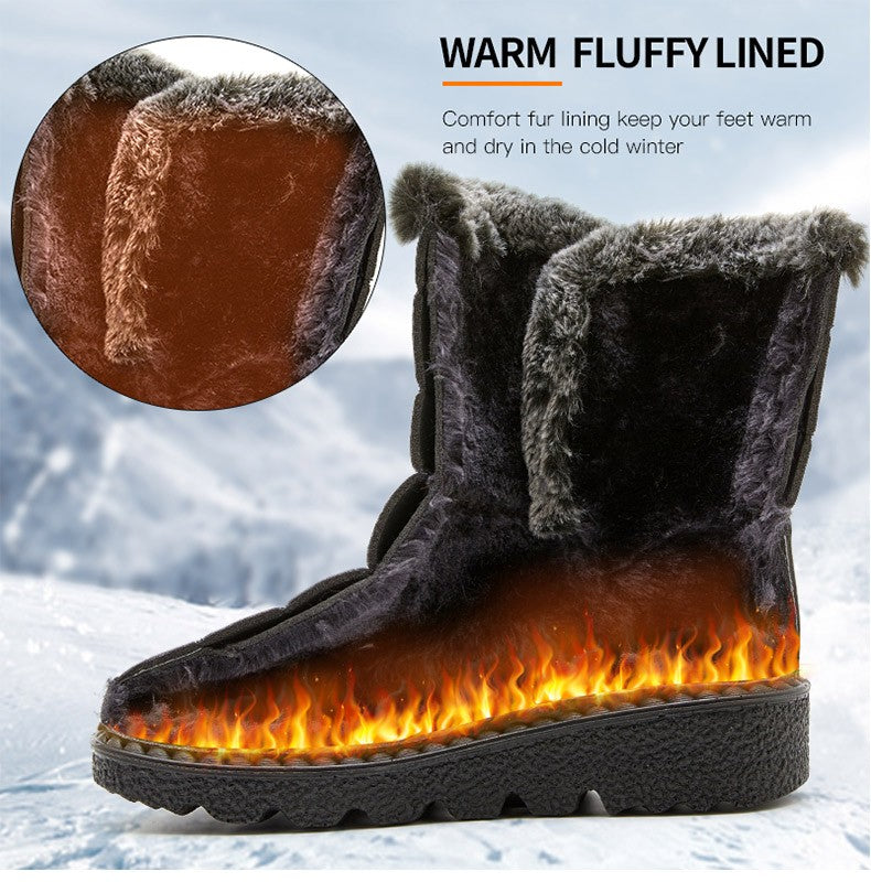 Women's Boots 2025 Trend Winter Shoes For Woman Winter Boots Ankle Low Heels Botas Mujer Waterproof Snow Boots With Fur Shoes