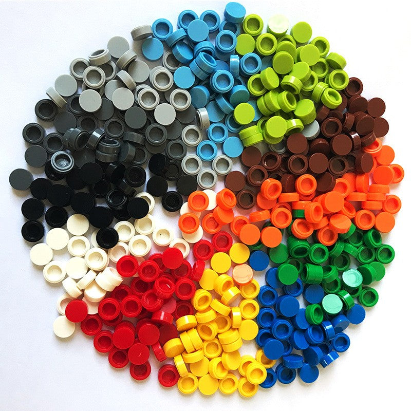 1000 Pcs City Building Blocks Flat Tile 1x1 98138 Round Bricks DIY Enlighten Blocks Parts Blocks for Children Boys Girls Gifts