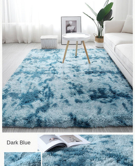 VIKAMA Ultra Soft Shaggy Round Rug Pad Fluffy White Carpet Living Room Home Decor Bedroom Kids Room Salon Thick Pile Carpet