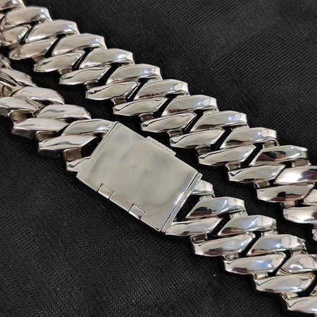 Thick Heavy 15mm Two Rows Prong Setting Cuban Link Chain Iced Out Hip Hop White/18k Gold Plated Necklace Jewelry Women Men Gifts